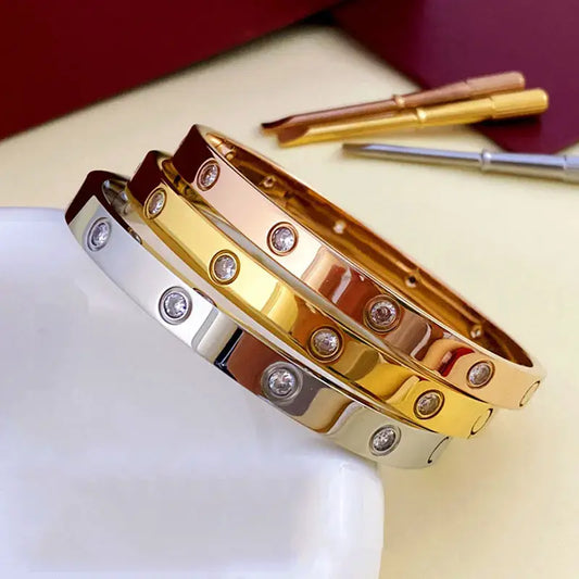 Fashion Screwdriver bracelet 18k gold Plated Never Fade Luxury Bracelet