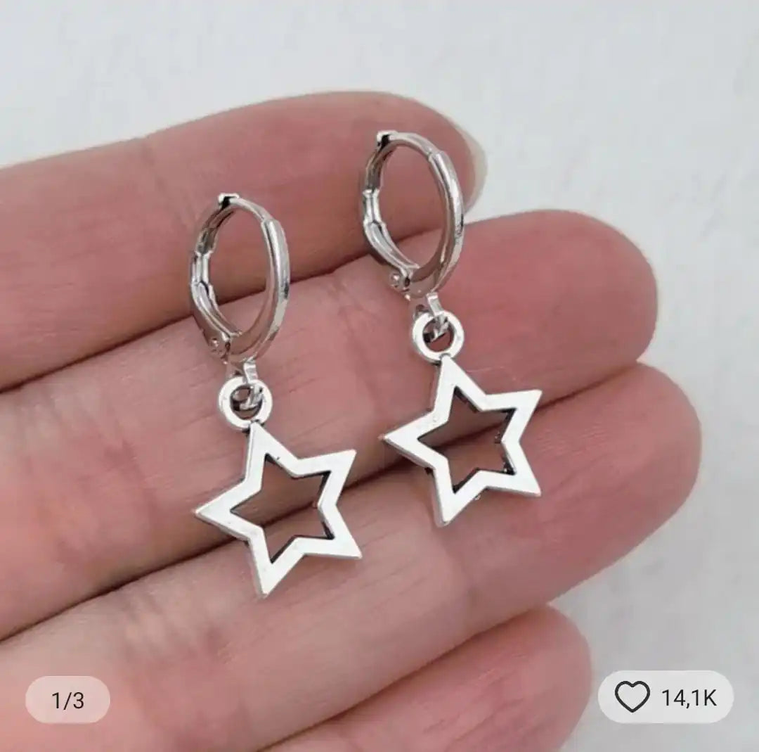 Star Earrings silver