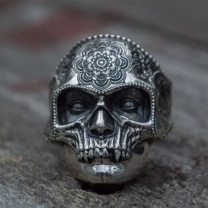 Sugar Skull Ring stainless steel